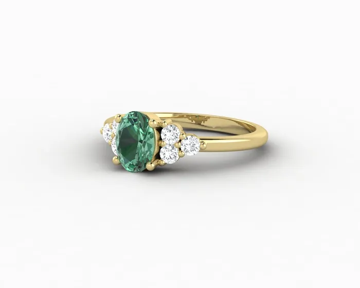 Sapheena Jewelry Earrings Astrid 10 Ct Oval Cut Natural Green Sapphire
