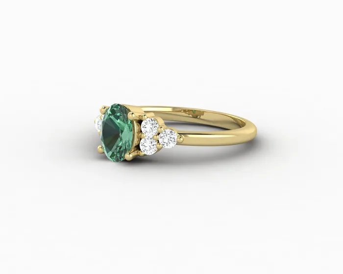 Sapheena Jewelry Earrings Astrid 10 Ct Oval Cut Natural Green Sapphire