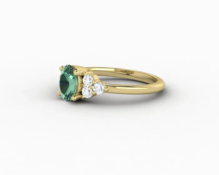 Sapheena Jewelry Earrings Astrid 10 Ct Oval Cut Natural Green Sapphire