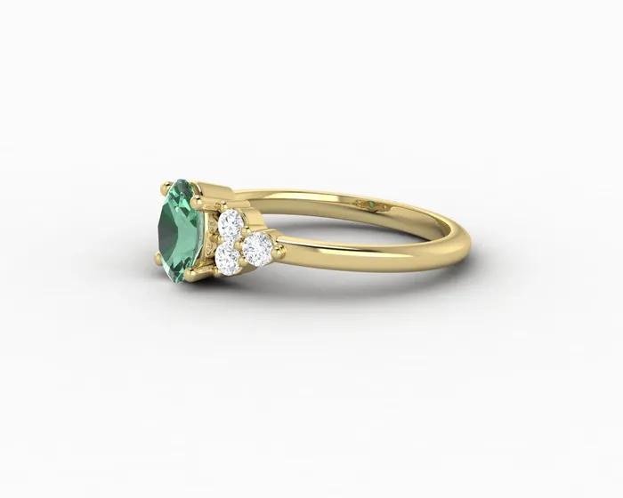 Sapheena Jewelry Earrings Astrid 10 Ct Oval Cut Natural Green Sapphire