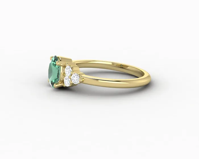 Sapheena Jewelry Earrings Astrid 10 Ct Oval Cut Natural Green Sapphire