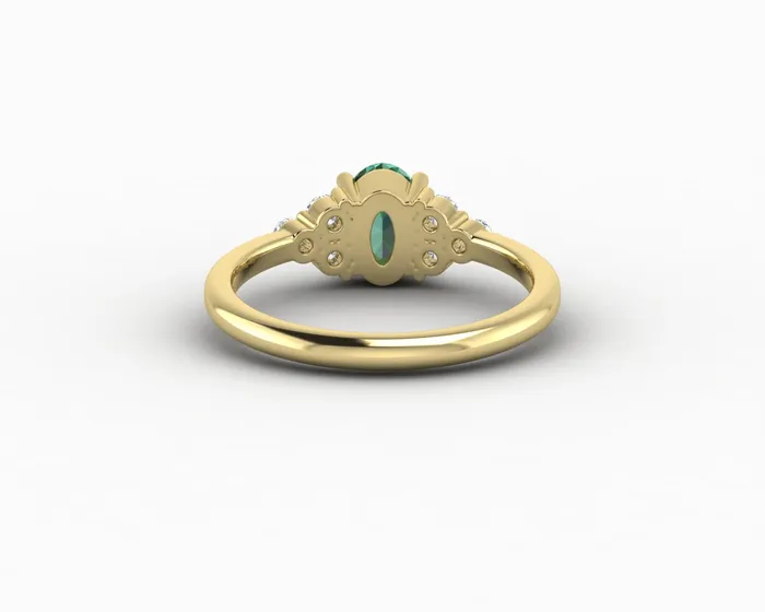 Sapheena Jewelry Earrings Astrid 10 Ct Oval Cut Natural Green Sapphire