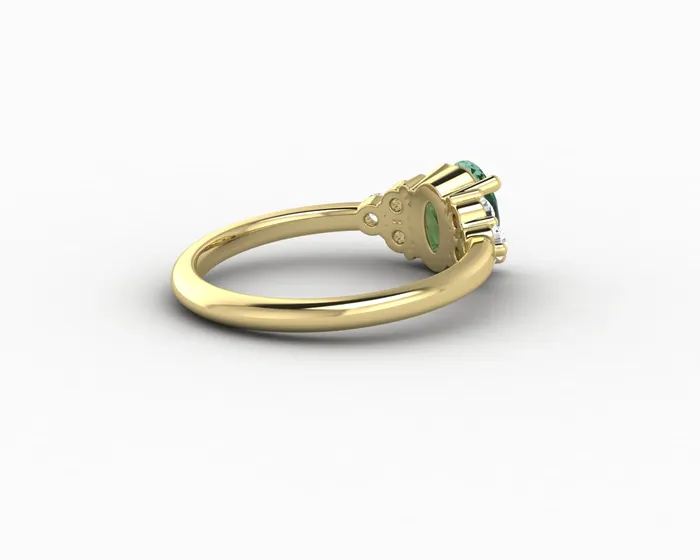 Sapheena Jewelry Earrings Astrid 10 Ct Oval Cut Natural Green Sapphire