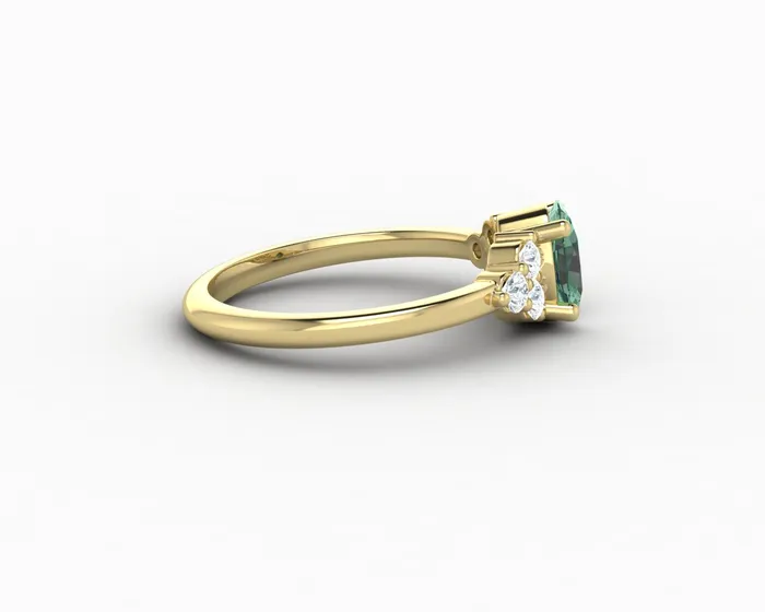 Sapheena Jewelry Earrings Astrid 10 Ct Oval Cut Natural Green Sapphire