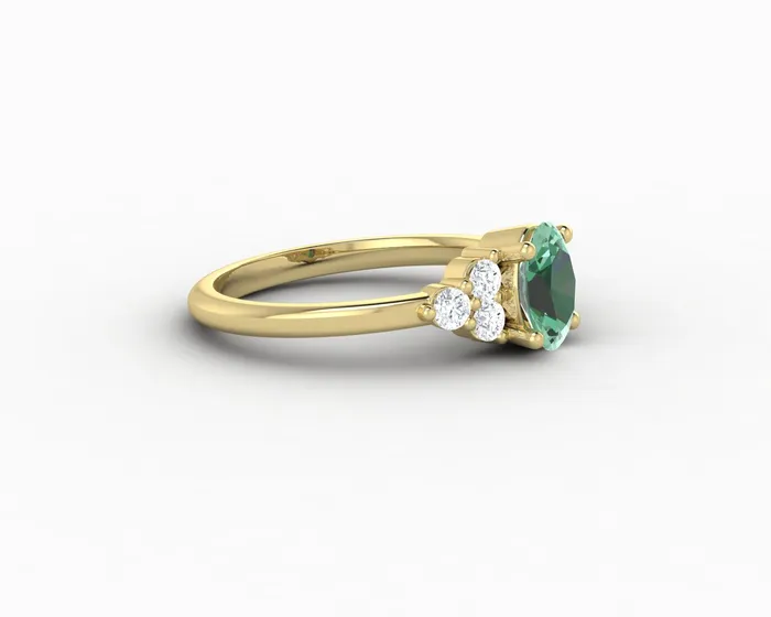 Sapheena Jewelry Earrings Astrid 10 Ct Oval Cut Natural Green Sapphire