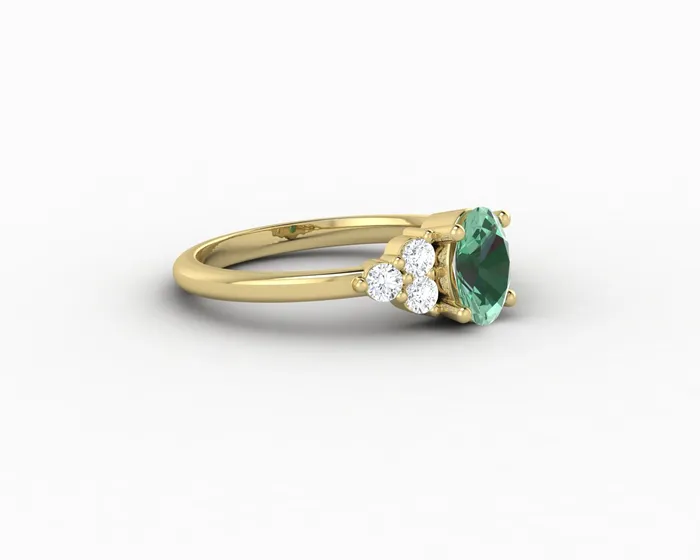 Sapheena Jewelry Earrings Astrid 10 Ct Oval Cut Natural Green Sapphire