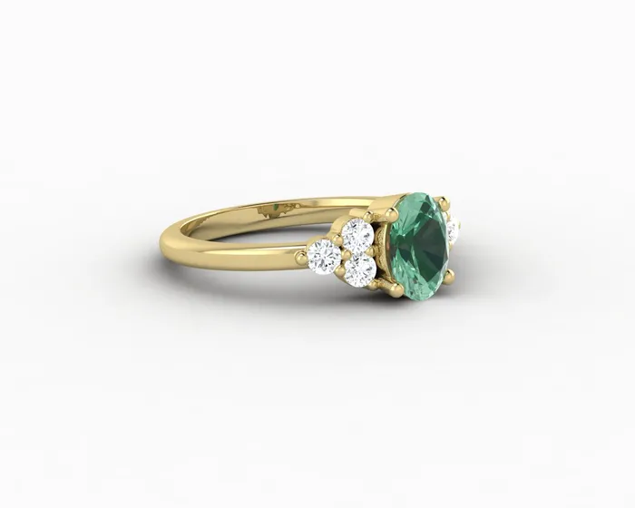 Sapheena Jewelry Earrings Astrid 10 Ct Oval Cut Natural Green Sapphire