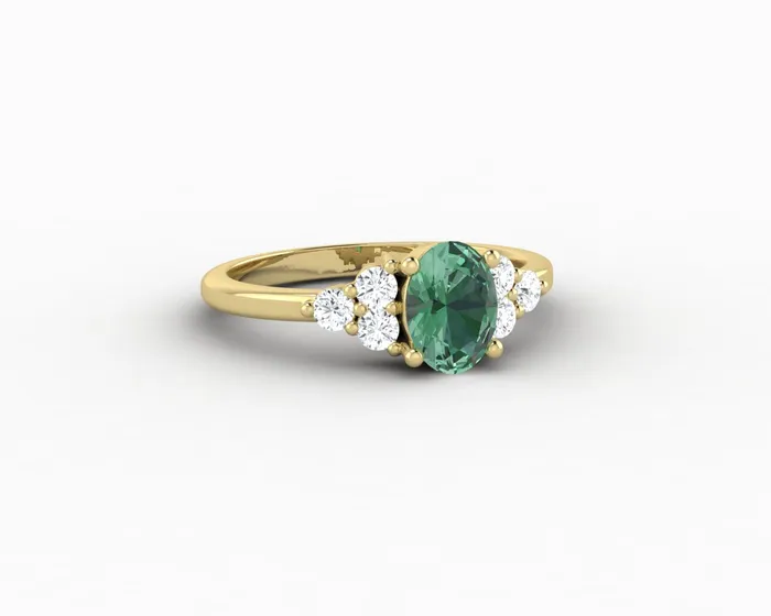 Sapheena Jewelry Earrings Astrid 10 Ct Oval Cut Natural Green Sapphire