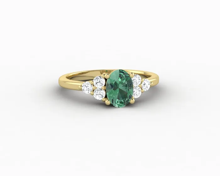 Sapheena Jewelry Earrings Astrid 10 Ct Oval Cut Natural Green Sapphire