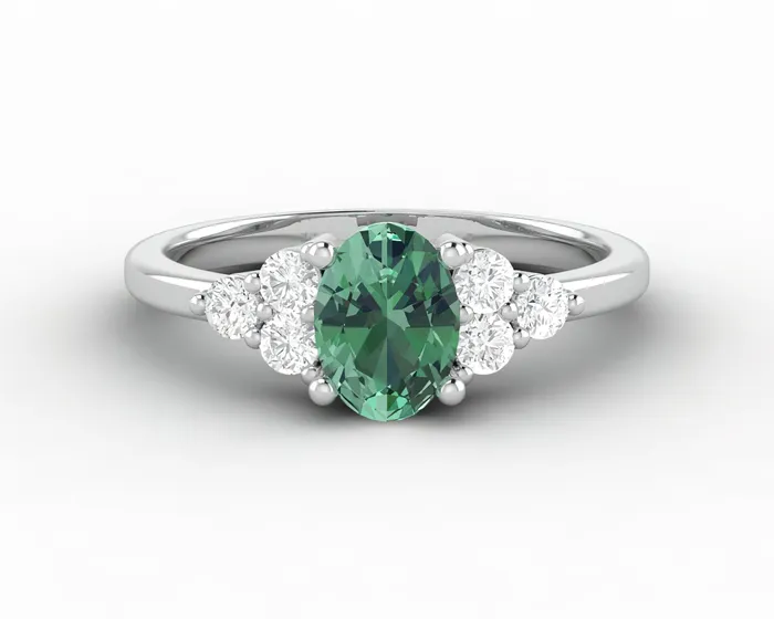 Sapheena Jewelry Earrings Astrid 10 Ct Oval Cut Natural Green Sapphire