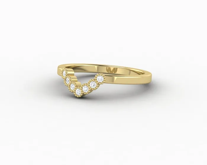 Sapheena Jewelry Rings Jolene 112 Ct Curved Wedding Band