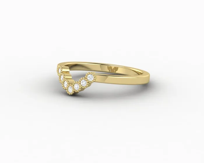Sapheena Jewelry Rings Jolene 112 Ct Curved Wedding Band