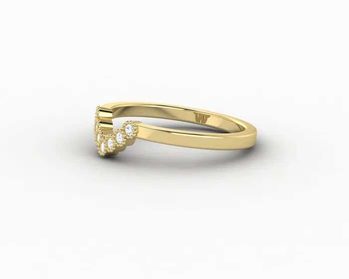 Sapheena Jewelry Rings Jolene 112 Ct Curved Wedding Band