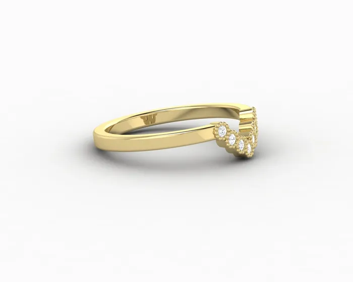 Sapheena Jewelry Rings Jolene 112 Ct Curved Wedding Band