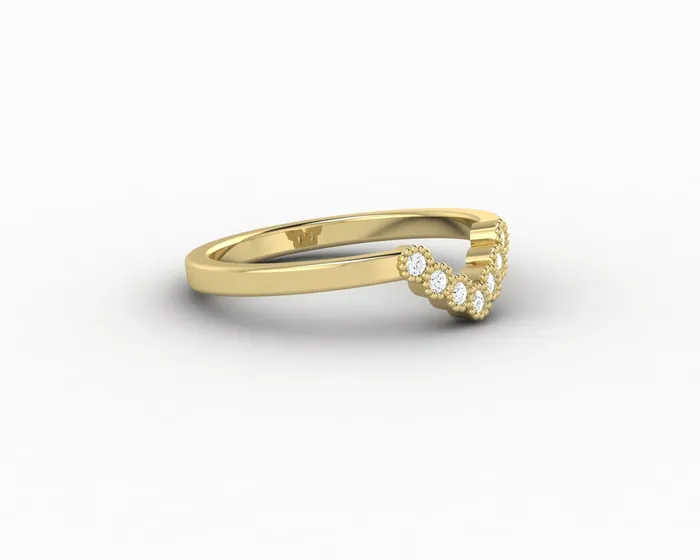 Sapheena Jewelry Rings Jolene 112 Ct Curved Wedding Band