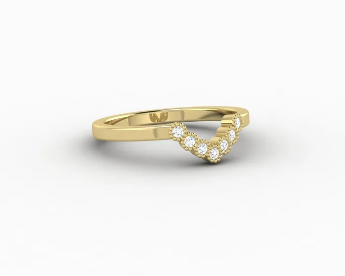 Sapheena Jewelry Rings Jolene 112 Ct Curved Wedding Band
