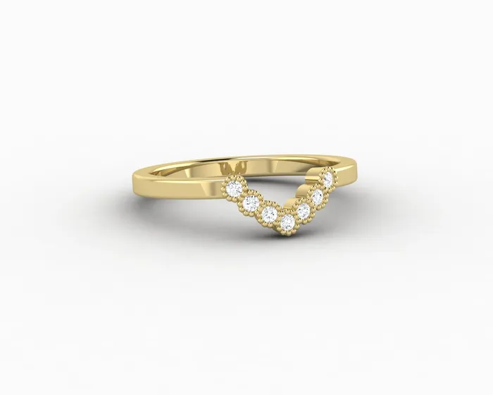 Sapheena Jewelry Rings Jolene 112 Ct Curved Wedding Band