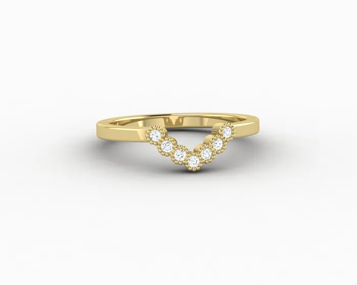 Sapheena Jewelry Rings Jolene 112 Ct Curved Wedding Band