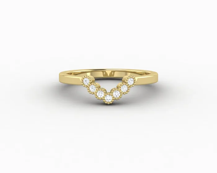 Sapheena Jewelry Rings Jolene 112 Ct Curved Wedding Band