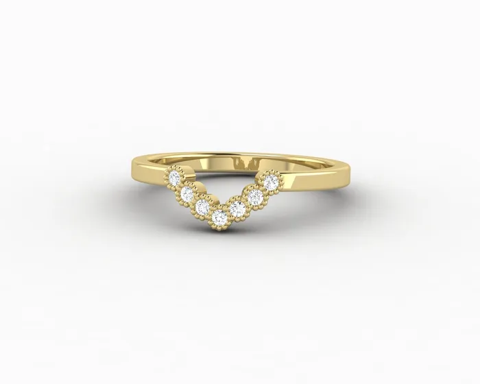 Sapheena Jewelry Rings Jolene 112 Ct Curved Wedding Band