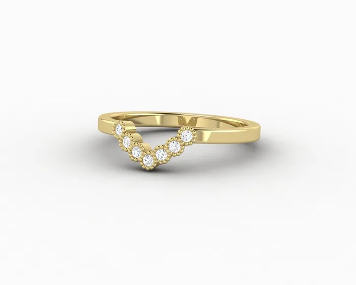 Sapheena Jewelry Rings Jolene 112 Ct Curved Wedding Band