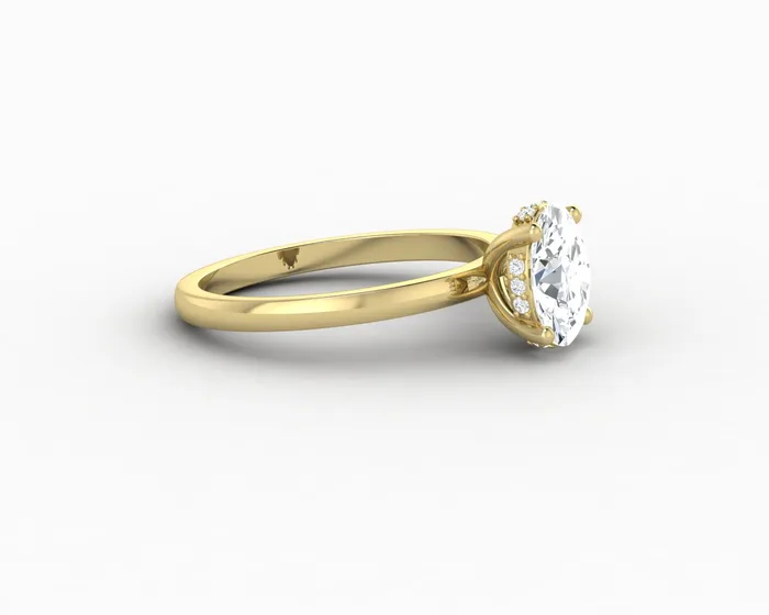 Sapheena Jewelry Rings Luce 10 Ct Oval Cut Engagement Ring