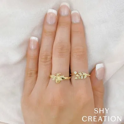 SHY CREATIONS Rings 003CT DIAMOND BEE RING