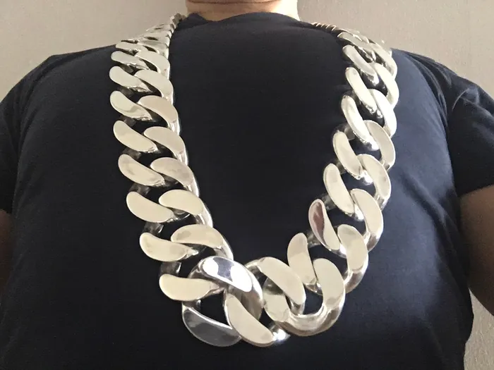 silverwow Necklaces 40mm Mens Curb Link Necklace