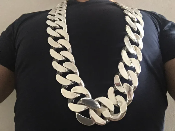 silverwow Necklaces 40mm Mens Curb Link Necklace