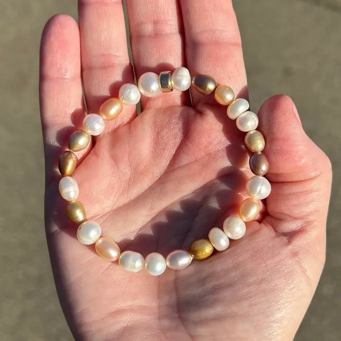 Stone Cache Bracelets Stone Cache Gemstone Chunky Bracelet Freshwater Baroque Pearl Stone Cache Bracelets Stone Cache Gemstone Chunky Bracelet Freshwater Baroque Pearl