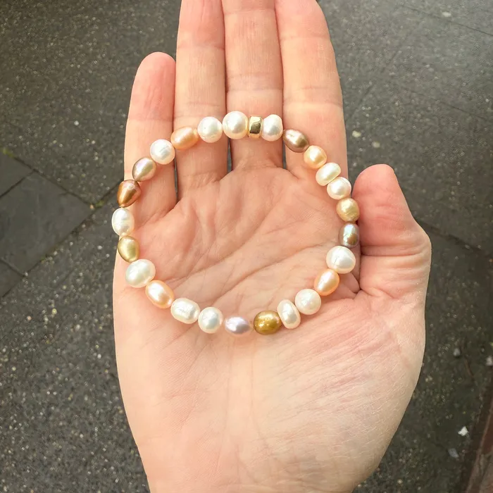 Stone Cache Bracelets Stone Cache Gemstone Chunky Bracelet Freshwater Baroque Pearl
