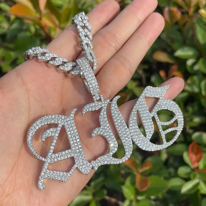 Thin Luxury Necklaces Thin Luxury Iced Out Personalized Custom Name Necklace Pendant