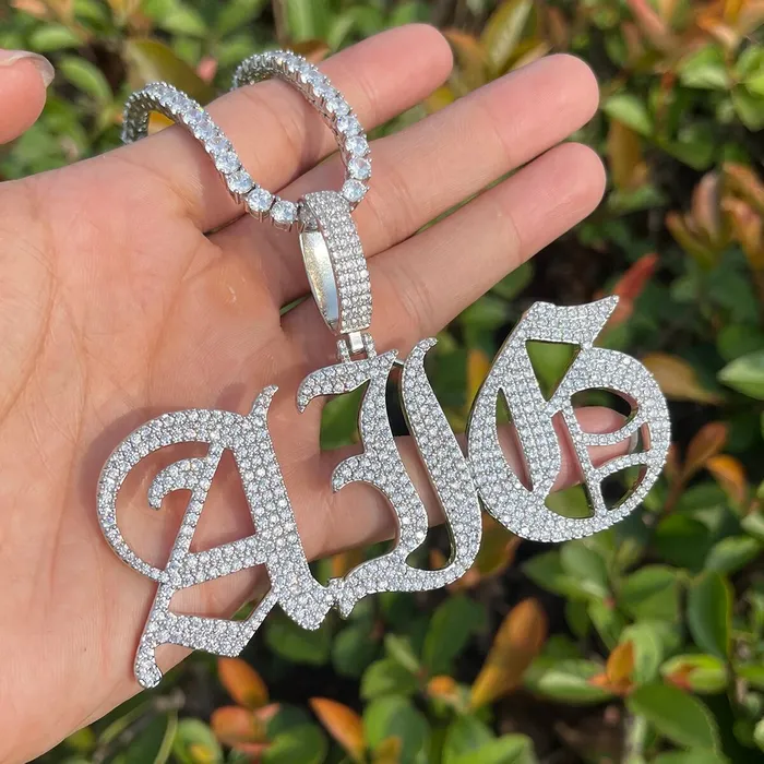 Thin Luxury Necklaces Thin Luxury Iced Out Personalized Custom Name Necklace Pendant