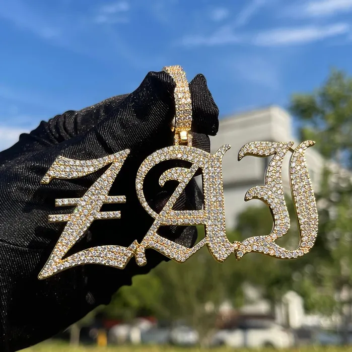 Thin Luxury Necklaces Thin Luxury Iced Out Personalized Custom Name Necklace Pendant