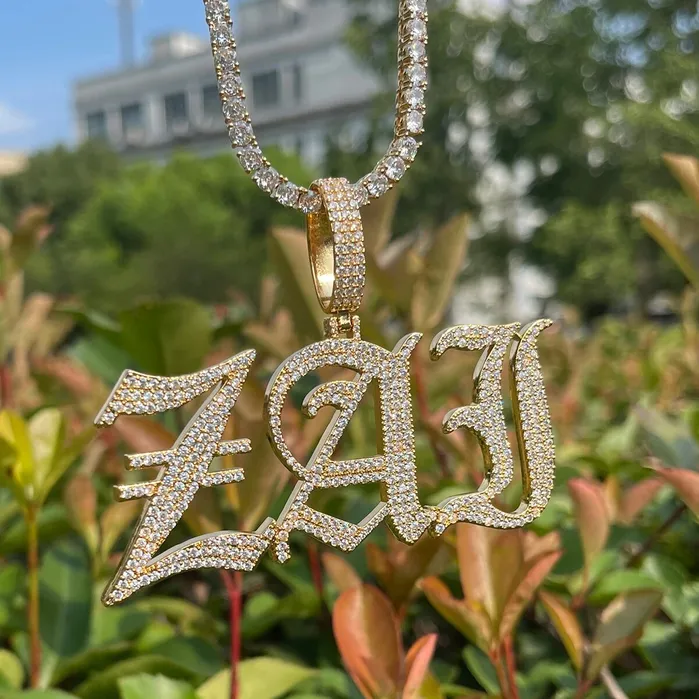 Thin Luxury Necklaces Thin Luxury Iced Out Personalized Custom Name Necklace Pendant