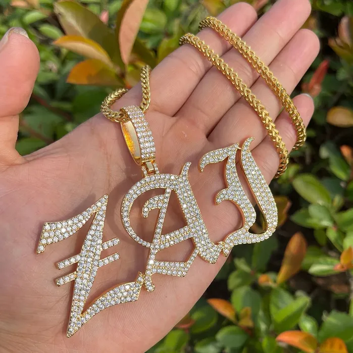 Thin Luxury Necklaces Thin Luxury Iced Out Personalized Custom Name Necklace Pendant
