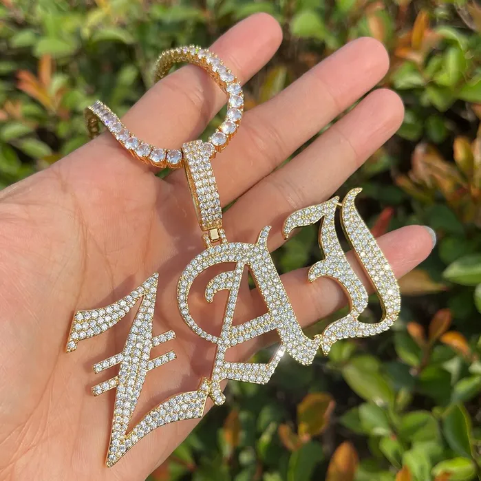 Thin Luxury Necklaces Thin Luxury Iced Out Personalized Custom Name Necklace Pendant