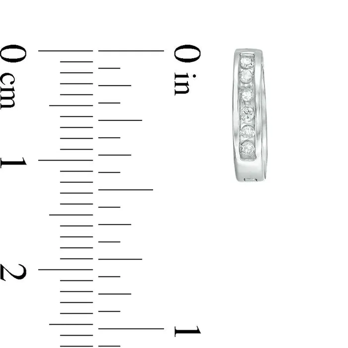 01 CT TW Diamond Huggie Hoop Earrings in 10K White Gold Goldia Earrings 01 CT TW Diamond Huggie Hoop Earrings in 10K White Gold Goldia Earrings