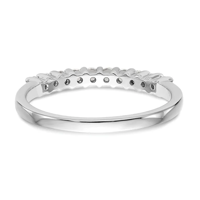 028ct CZ Solid Real 14K White Gold 10Stone Wedding Band Ring Goldia Rings