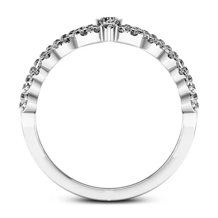 033 CT TW Natural Diamond Heart Crown Ring in Solid 10K White Gold Goldia Rings 033 CT TW Natural Diamond Heart Crown Ring in Solid 10K White Gold Goldia Rings