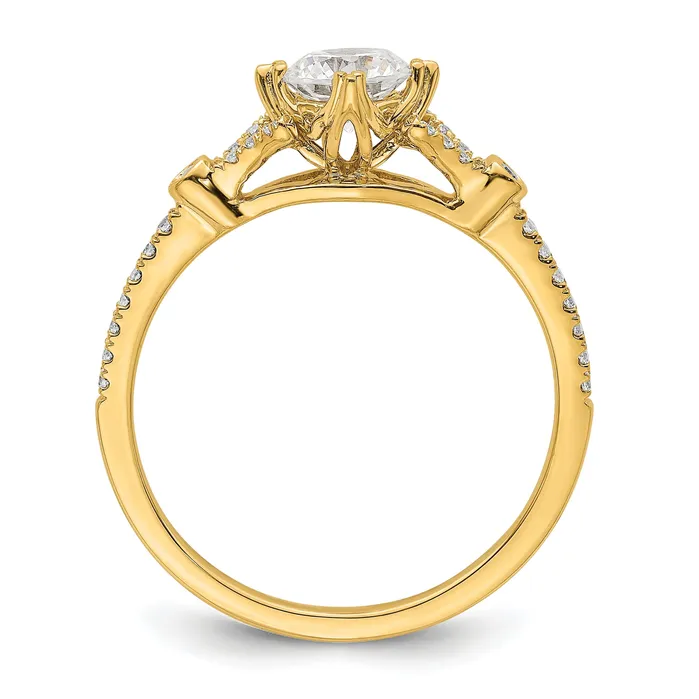 050ct CZ Solid Real 14k Polish 12ct Round Engagement Dia Ring Goldia Rings