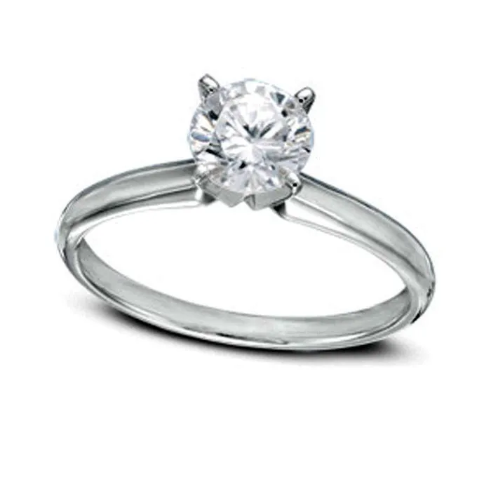 10 CT Natural Clarity Enhanced Diamond Solitaire Engagement Ring in Solid 14K White Gold ISI2 Goldia Rings 10 CT Natural Clarity Enhanced Diamond Solitaire Engagement Ring in Solid 14K White Gold ISI2 Goldia Rings