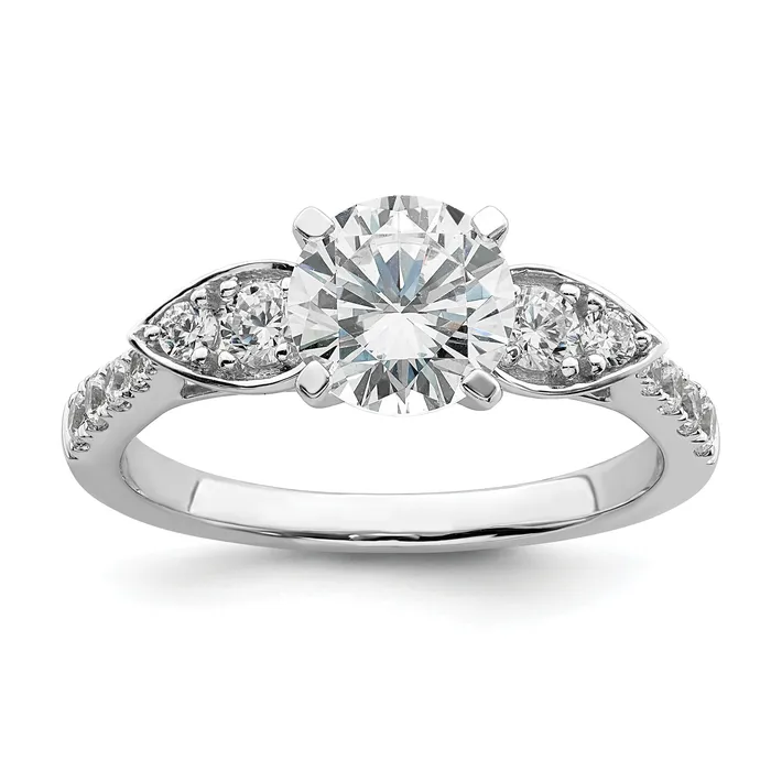 125ct CZ Solid Real 14K White Gold Engagement Ring Goldia Rings