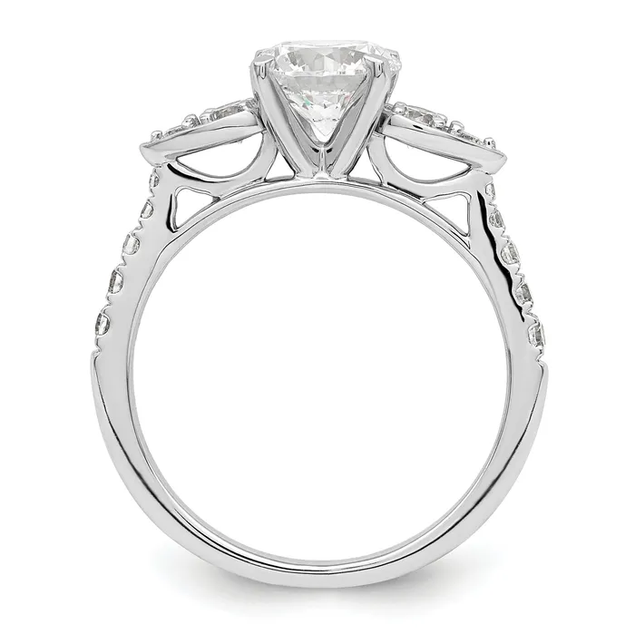 125ct CZ Solid Real 14K White Gold Engagement Ring Goldia Rings