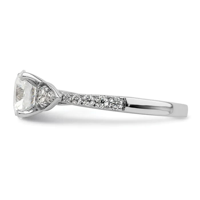 125ct CZ Solid Real 14K White Gold Engagement Ring Goldia Rings