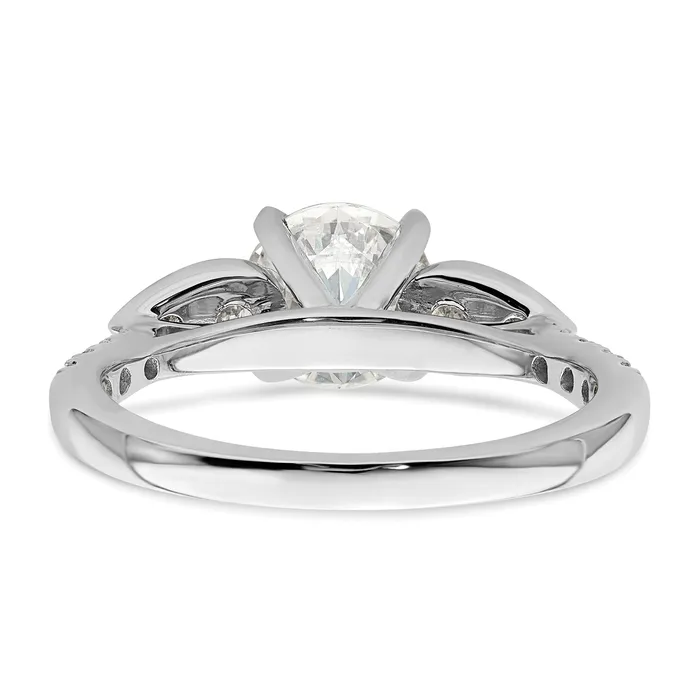 125ct CZ Solid Real 14K White Gold Engagement Ring Goldia Rings