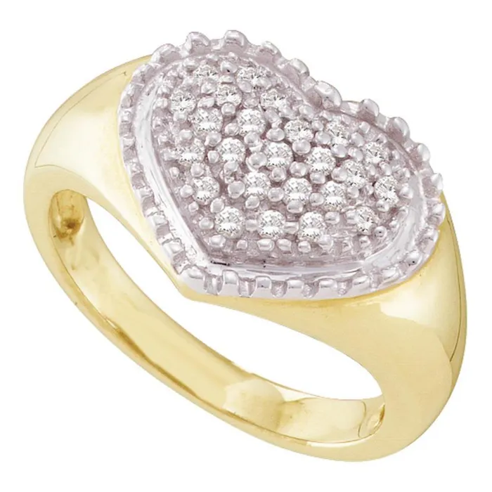 14CTWDiamond HEART RING gndatlanta Rings
