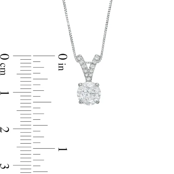 1 CT TW Natural Diamond V Drop Pendant in 14K White Gold JI3 1825 Goldia Earrings 1 CT TW Natural Diamond V Drop Pendant in 14K White Gold JI3 1825 Goldia Earrings