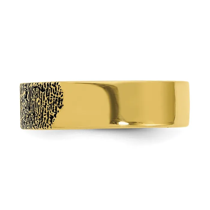 10K Yellow Gold Fingerprint Ring Goldia Rings
