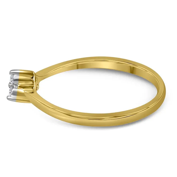 10k Yellow Gold Round Diamond Heart Promise Ring 120 Cttw gndatlanta Rings